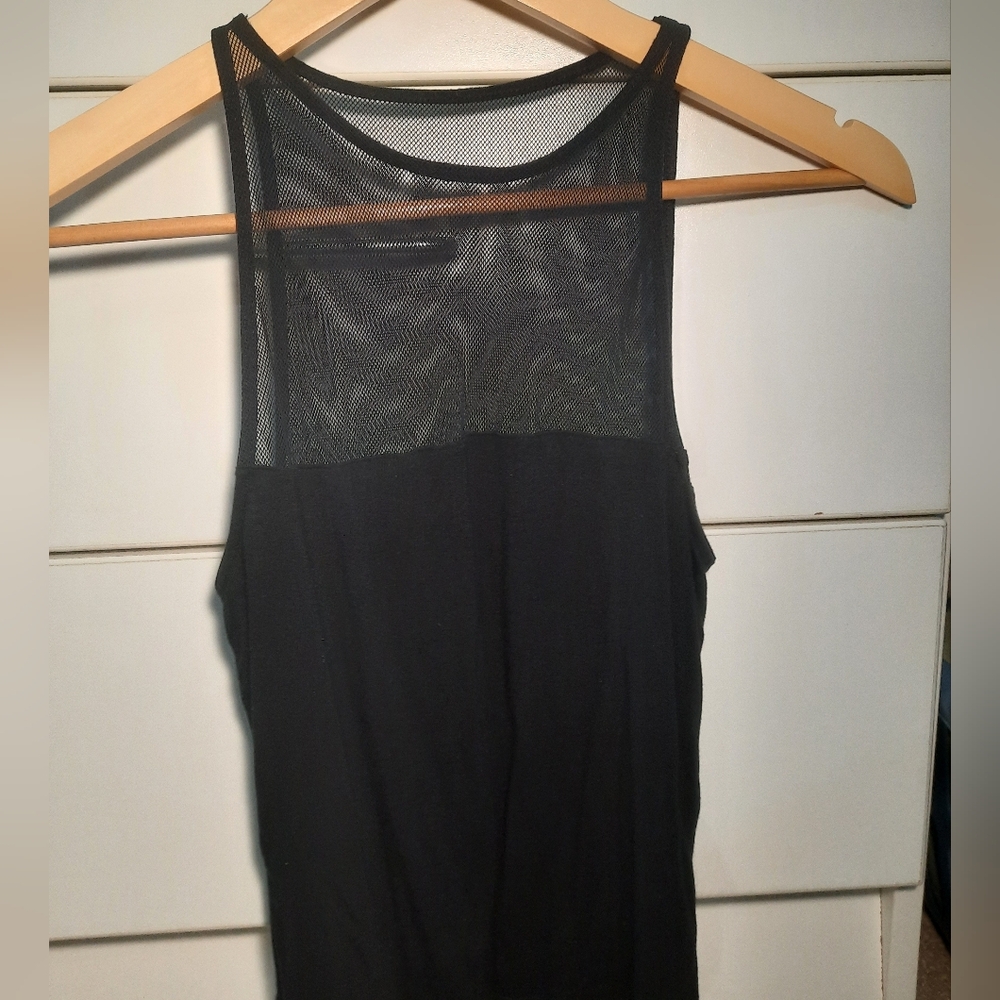 Garage Black Mesh Tank Top